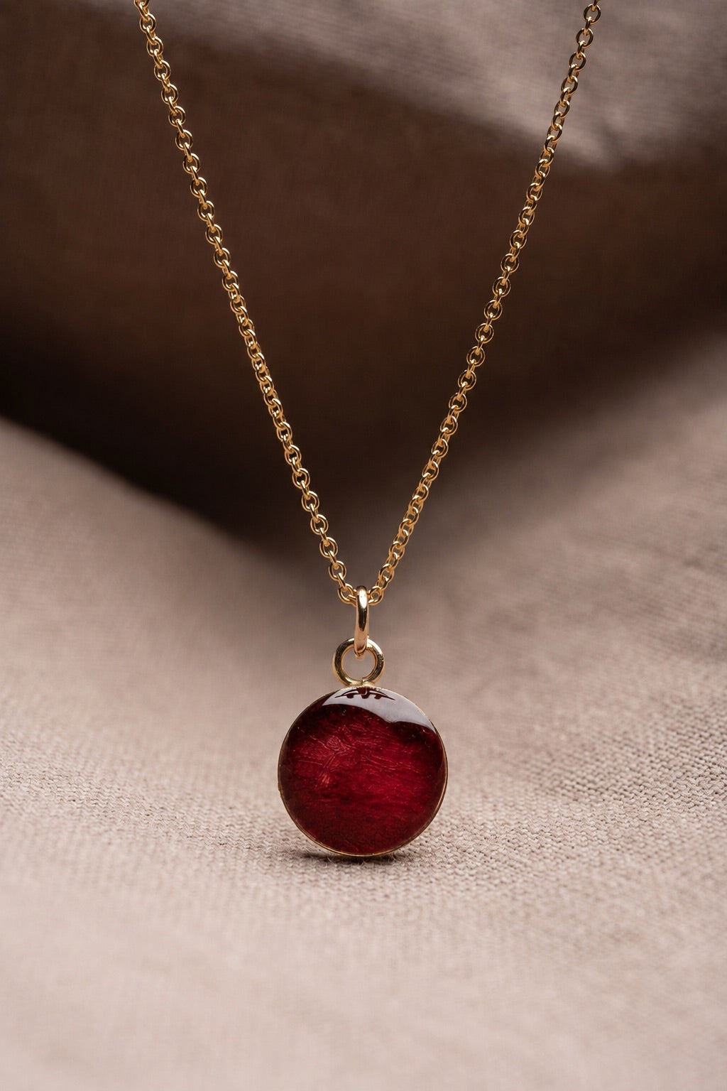 Tulip Round Necklace Gold