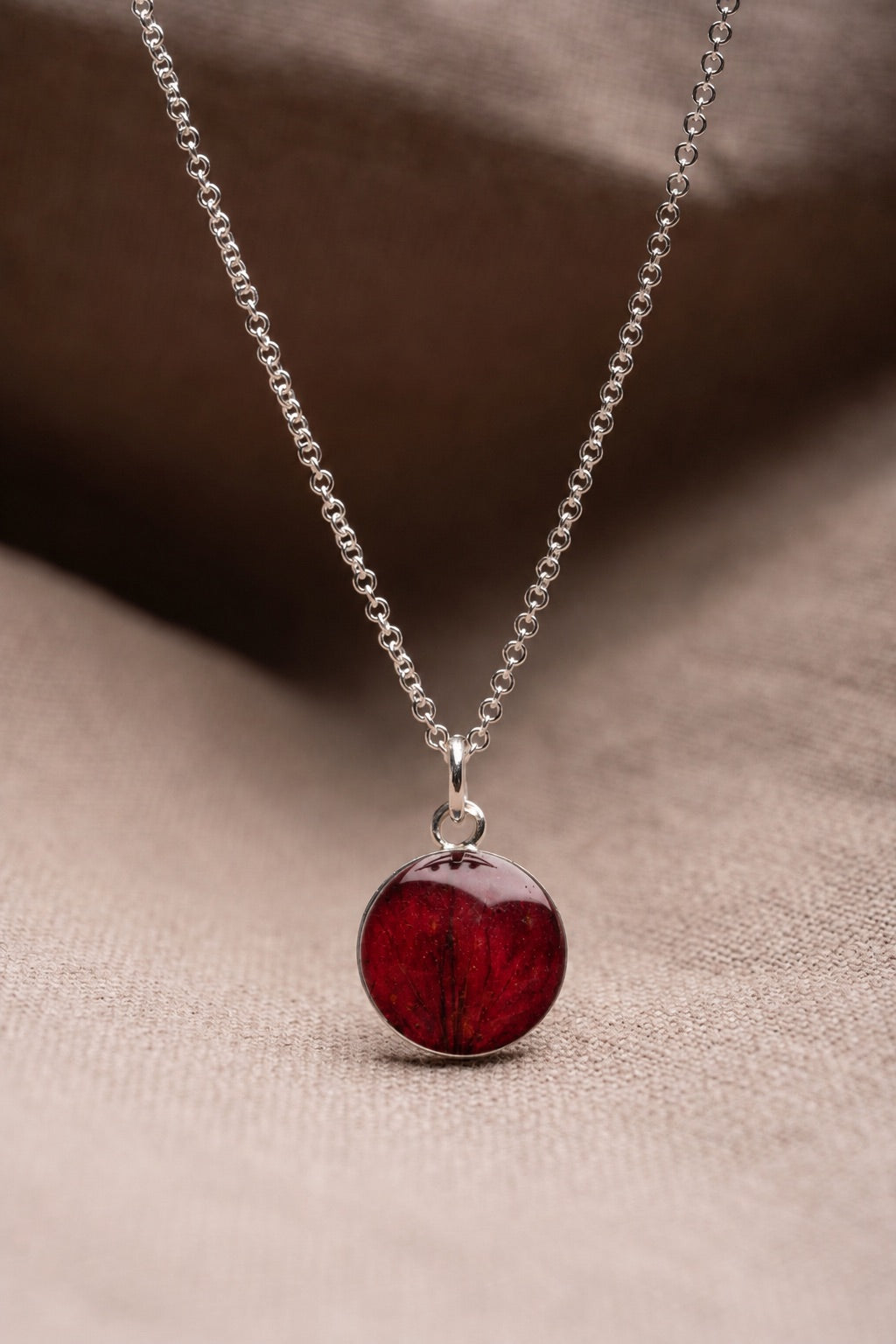 Tulip Round Necklace Silver