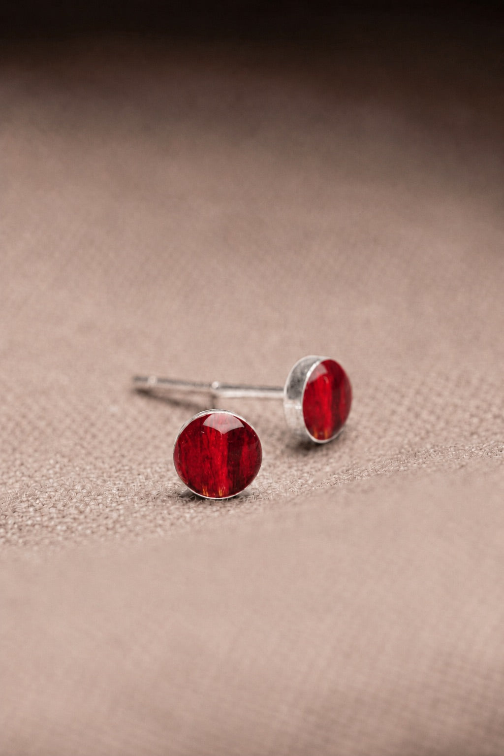 Tulip Stud Earrings Silver
