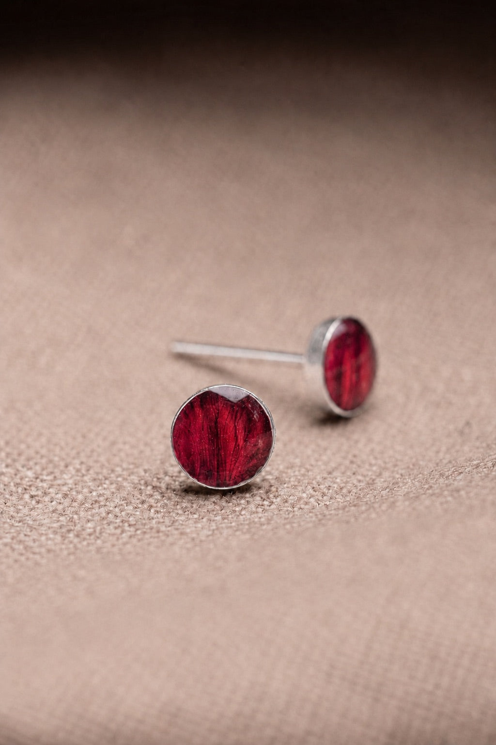 Tulip Stud Earrings Silver