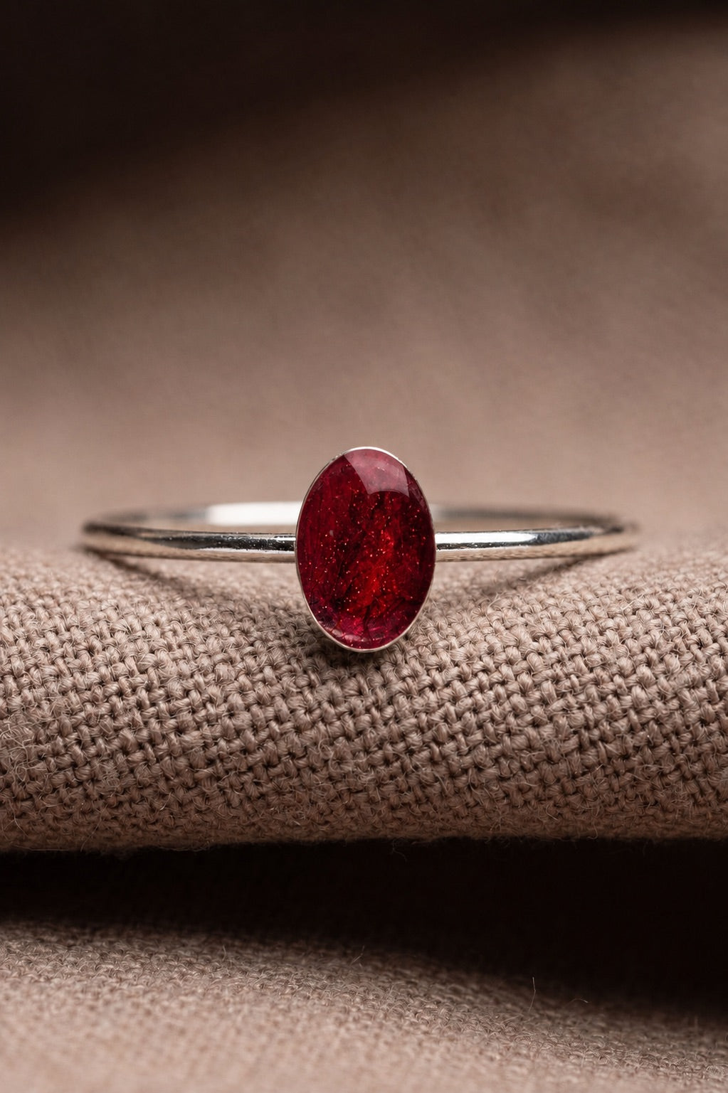Tulip Stacking Ring Silver