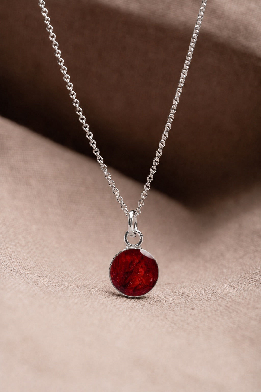 Tulip Round Necklace Silver