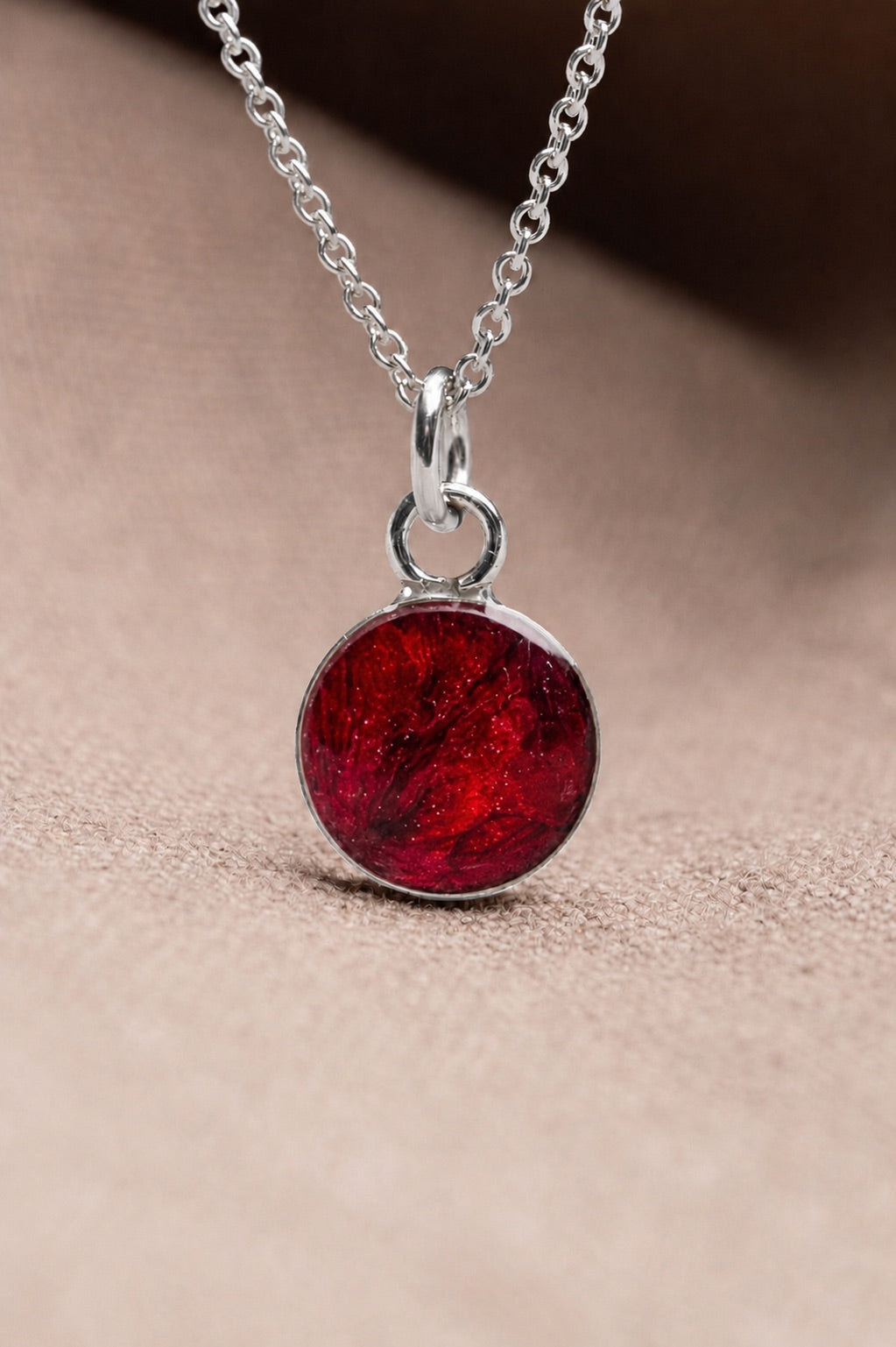 Tulip Round Necklace Silver