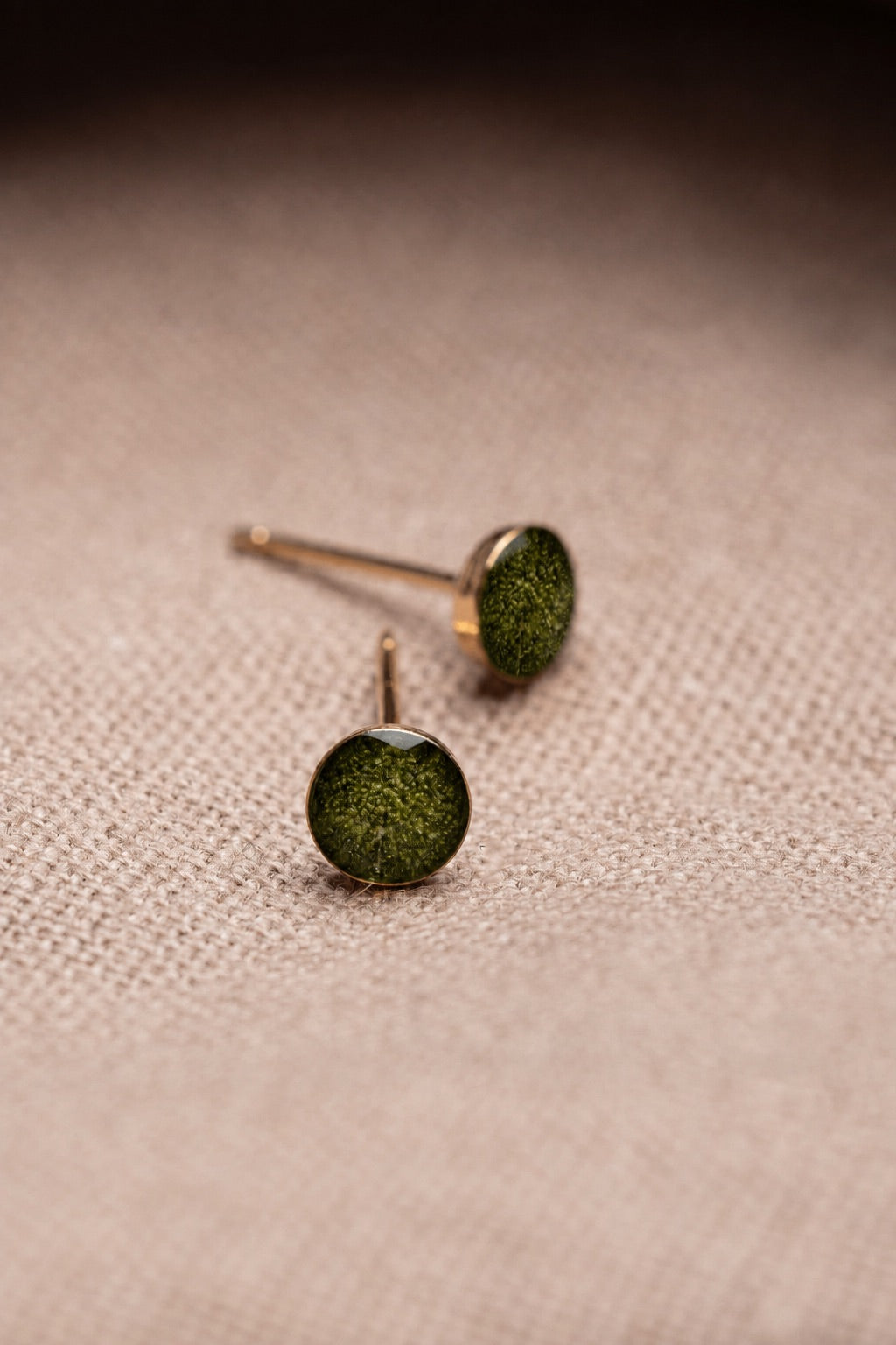 Sage Stud Earrings Gold
