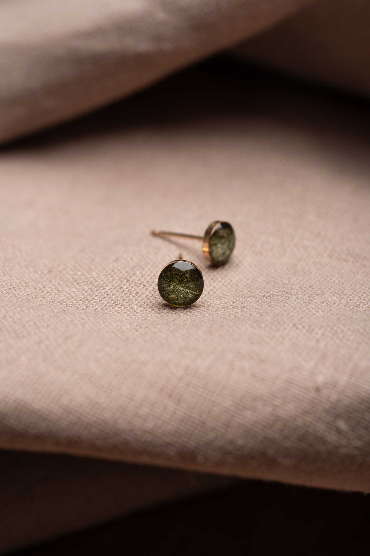 Sage Stud Earrings Gold