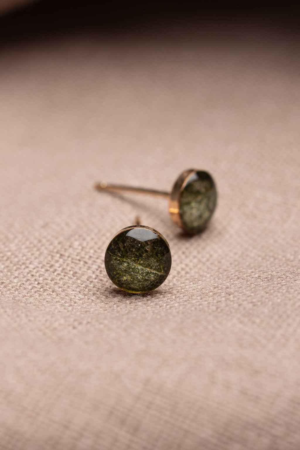 Sage Stud Earrings Gold