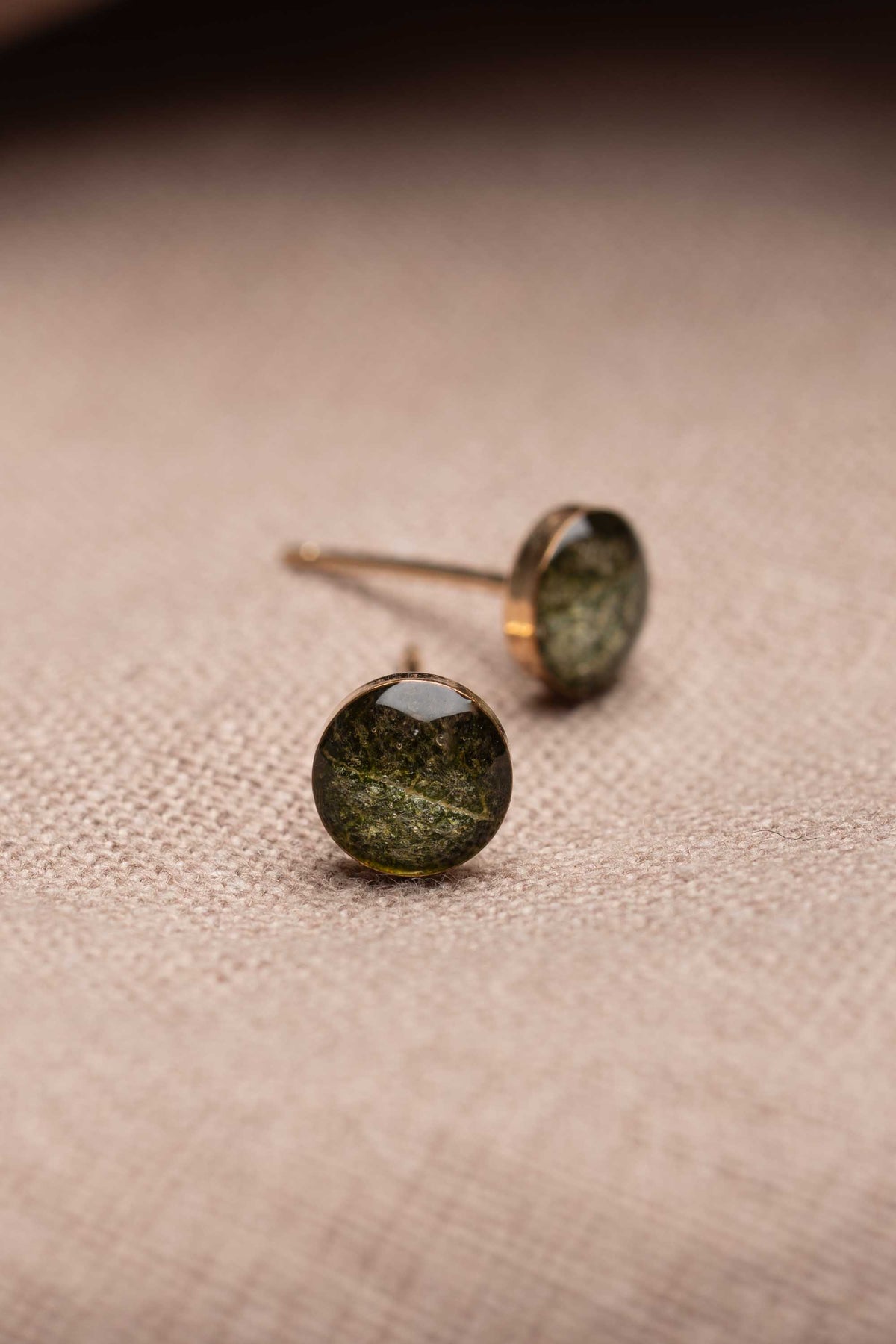 Sage Stud Earrings Gold