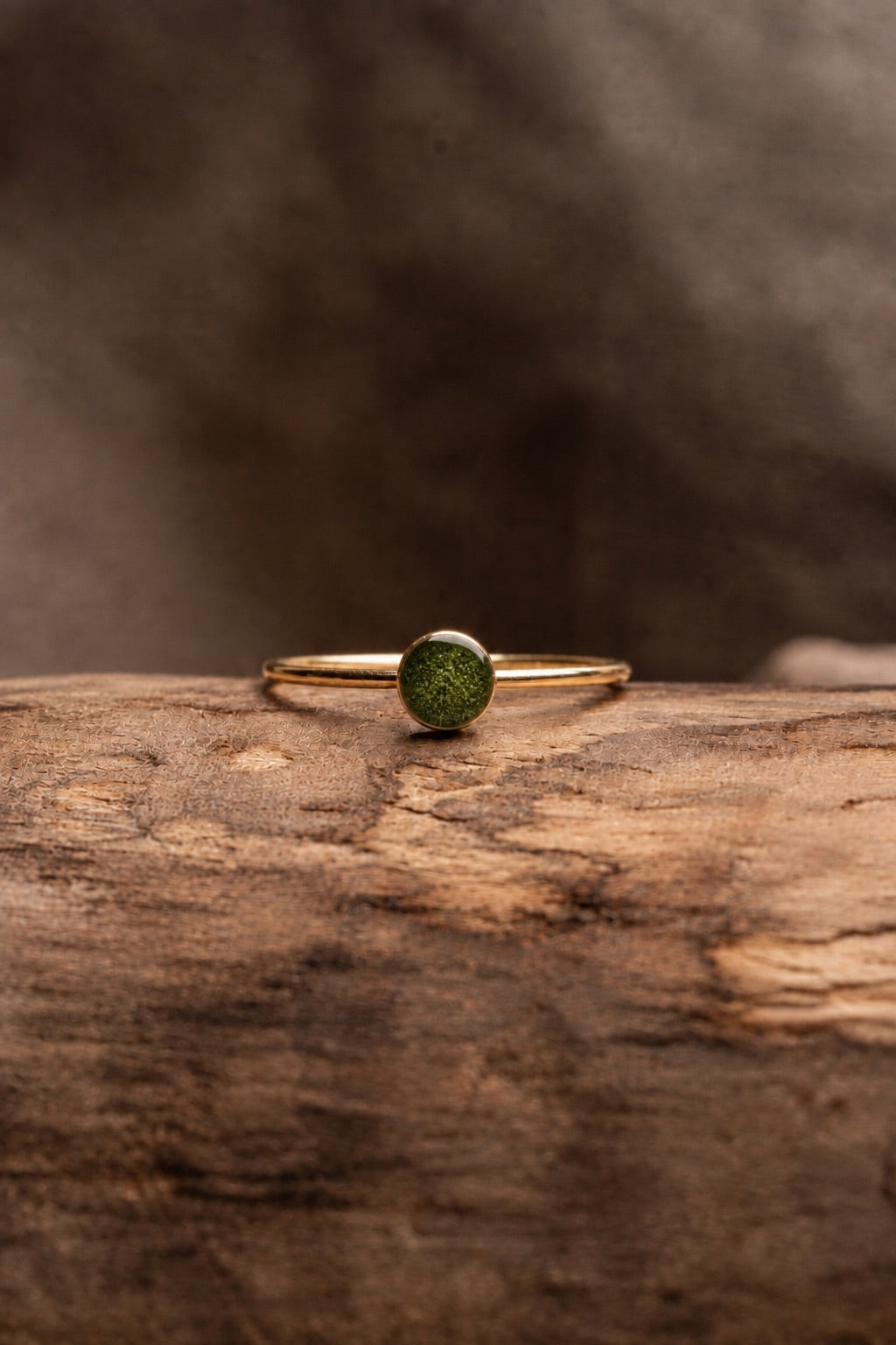 Sage Round Stacking Ring Gold