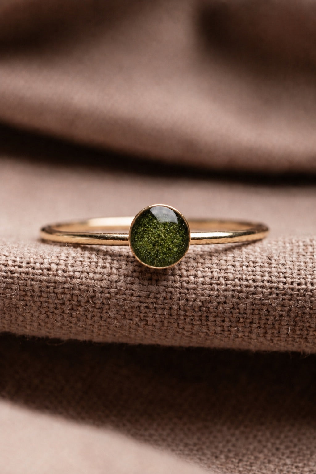 Sage Round Stacking Ring Gold