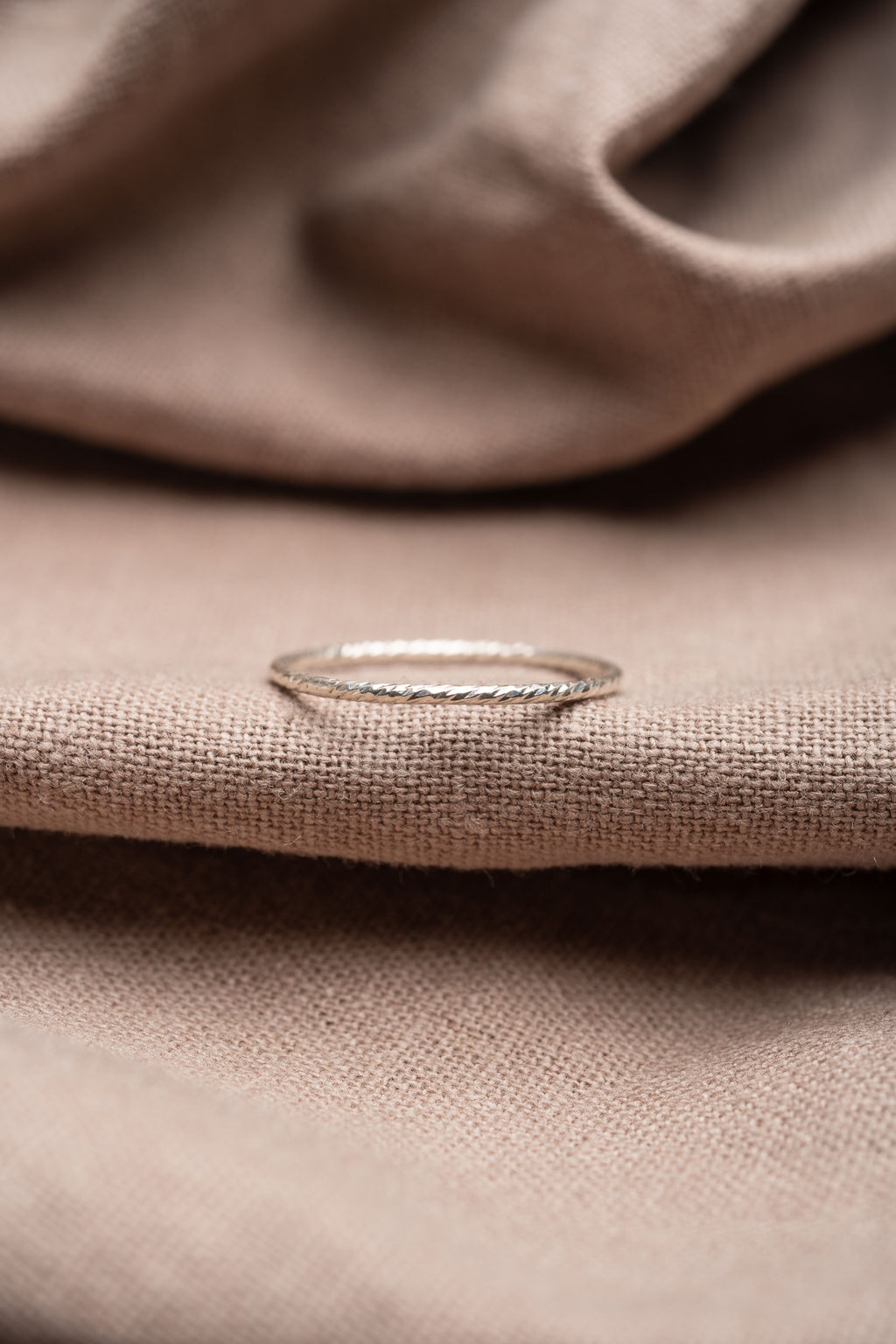 Rope Stacking Ring Silver
