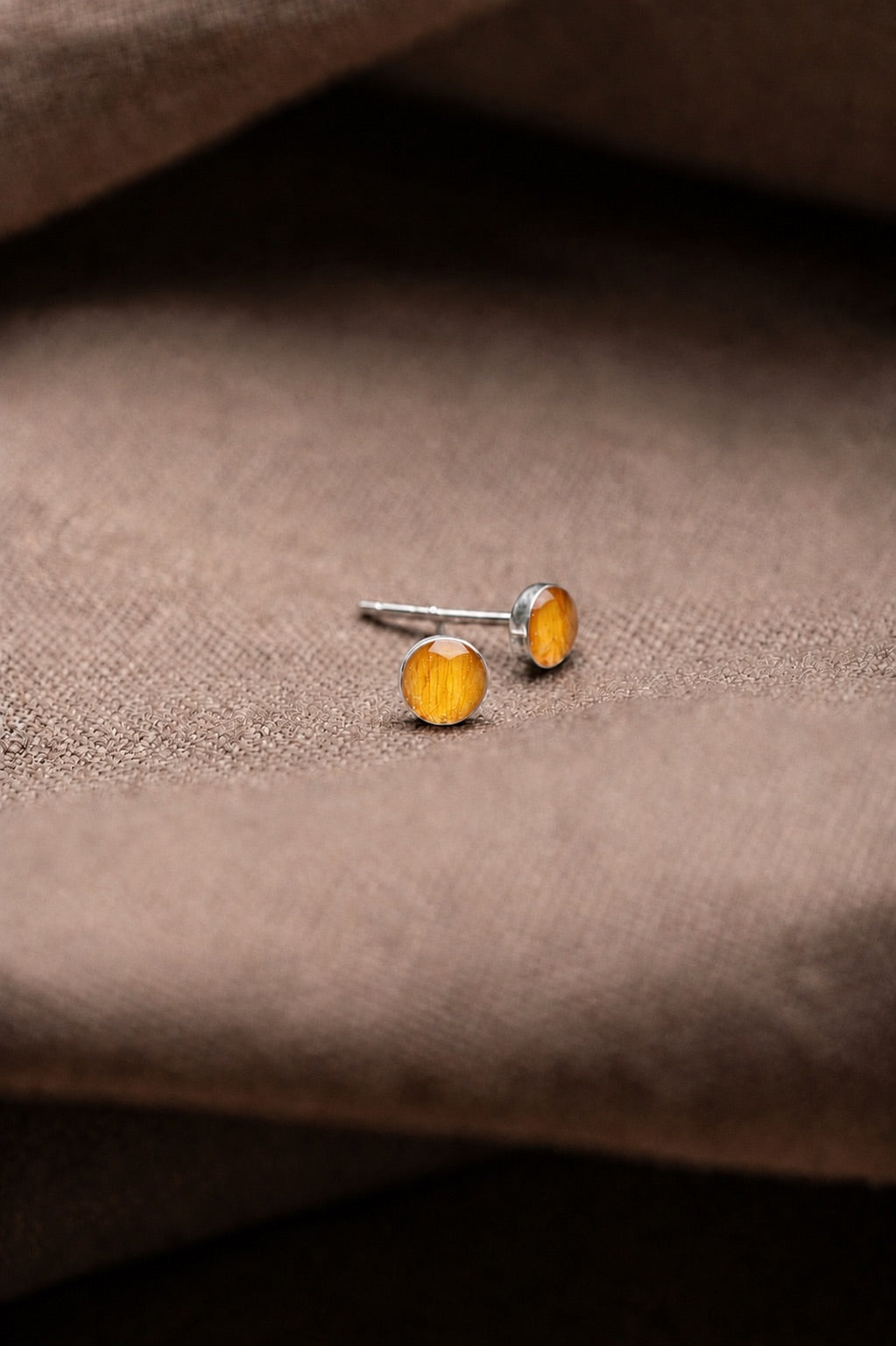 Sunflower Stud Earrings Silver