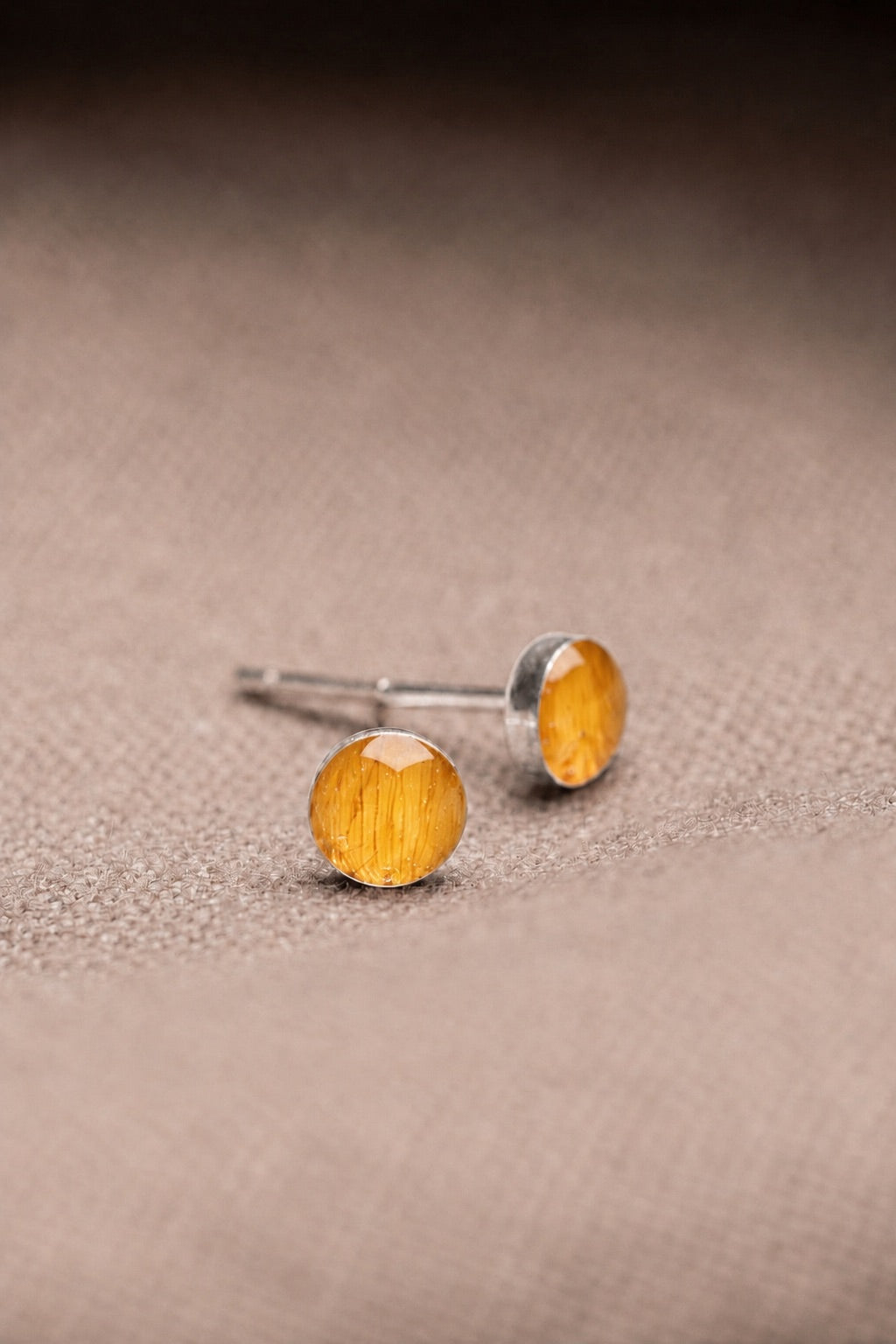 Sunflower Stud Earrings Silver