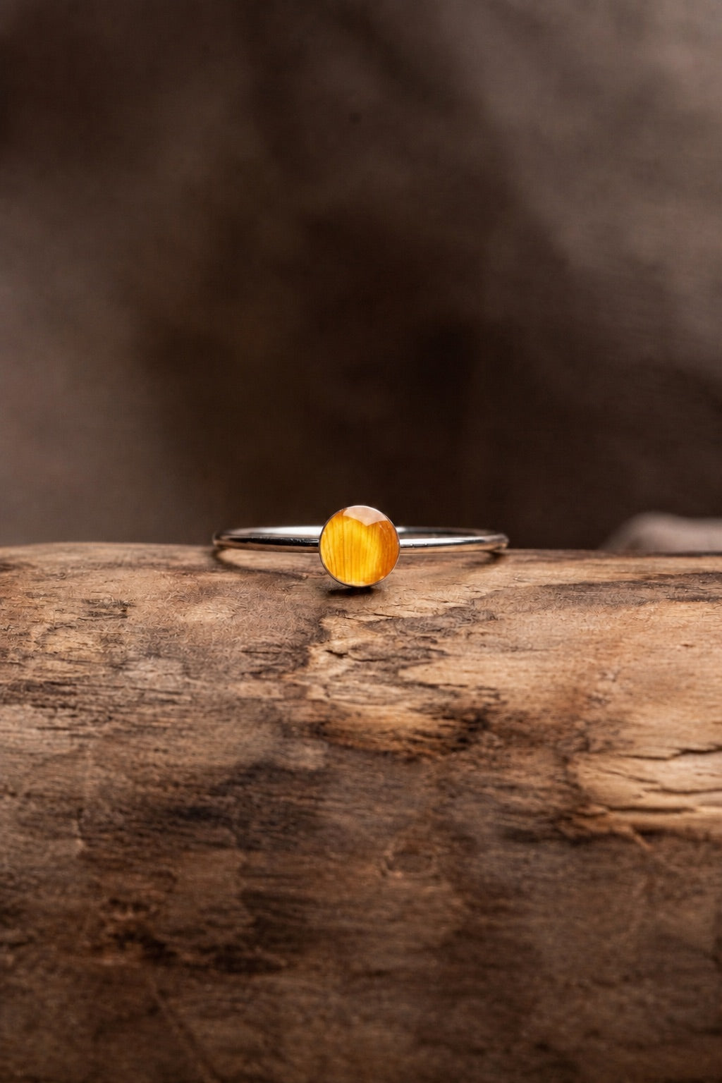 Sunflower Stacking Ring Silver