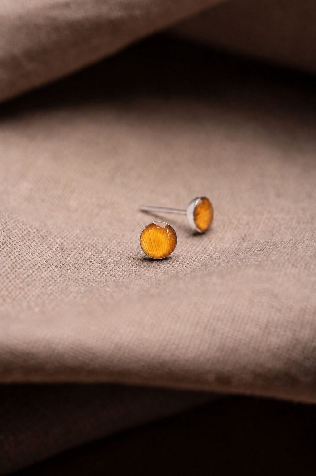 Sunflower Stud Earrings Silver