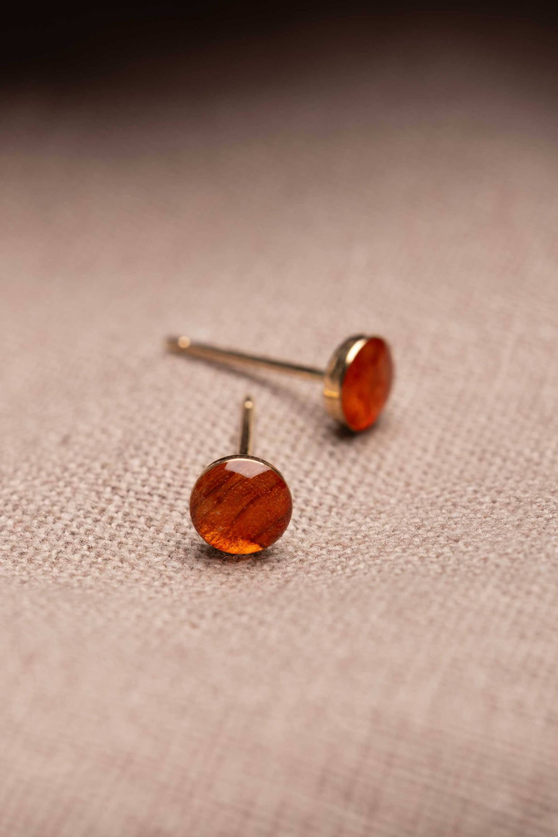 Tiger Lily Stud Earrings Gold