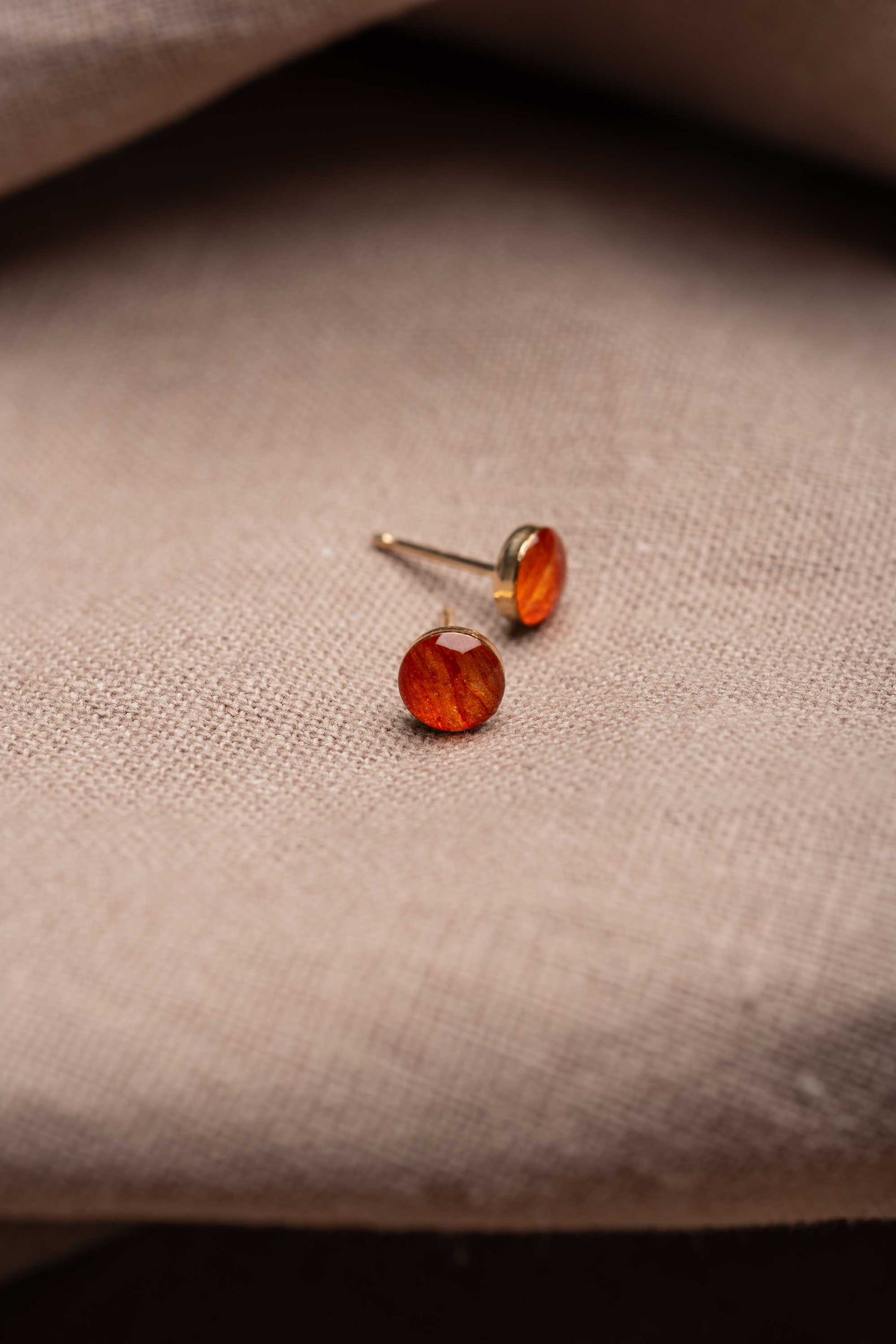 Tiger Lily Stud Earrings Gold