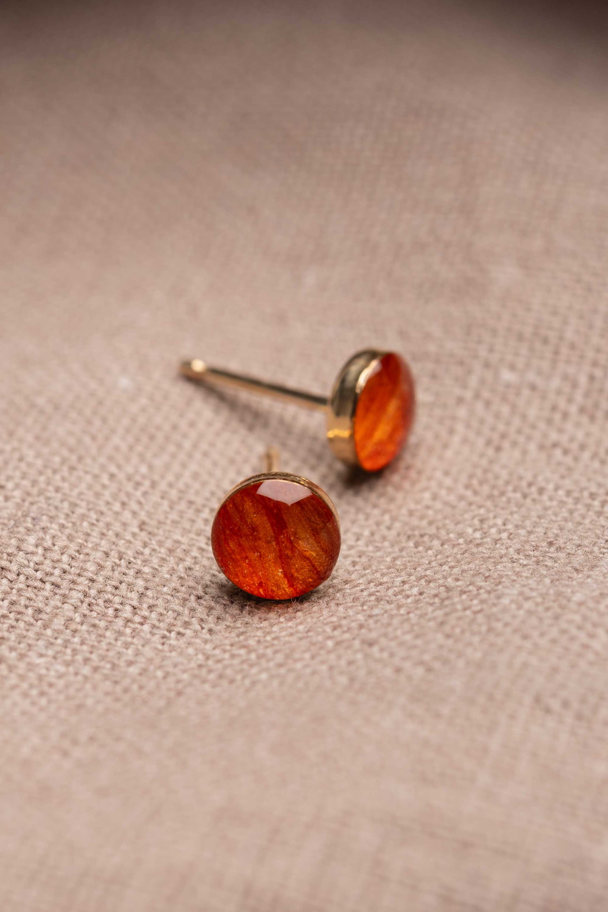 Tiger Lily Stud Earrings Gold