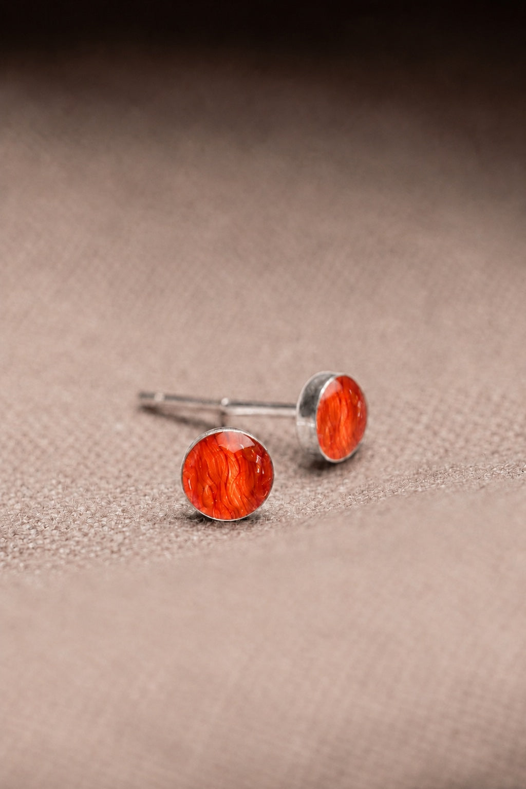 Tiger Lily Stud Earrings Silver