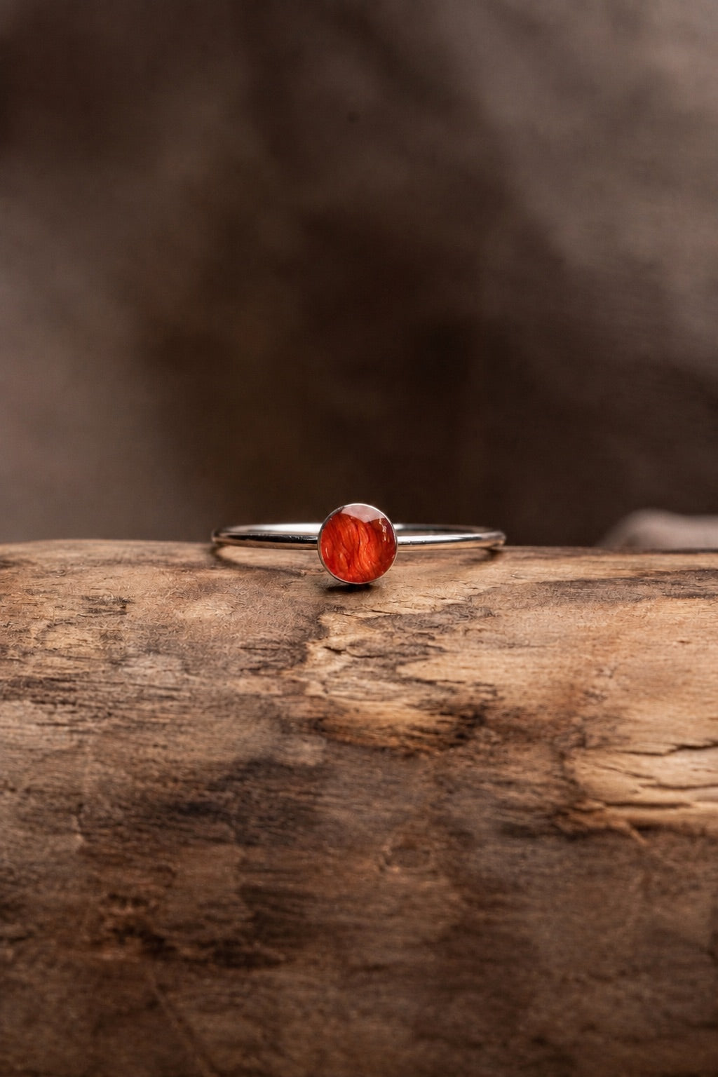 Tiger Lily Stacking Ring Silver