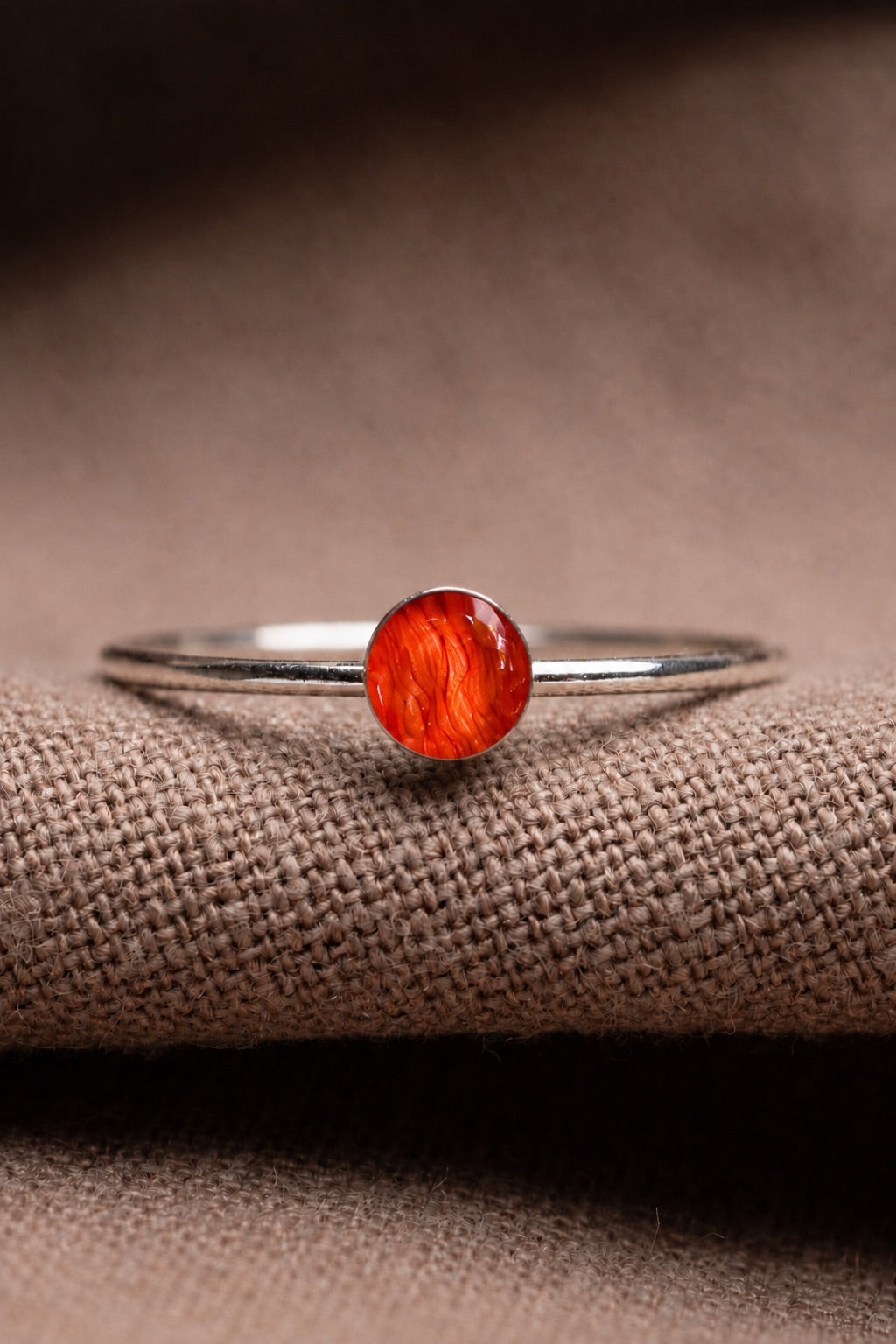 Tiger Lily Stacking Ring Silver