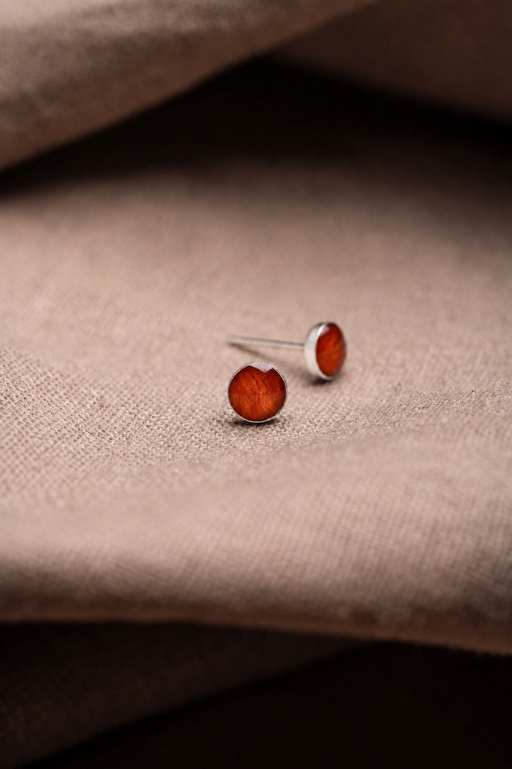 Tiger Lily Stud Earrings Silver
