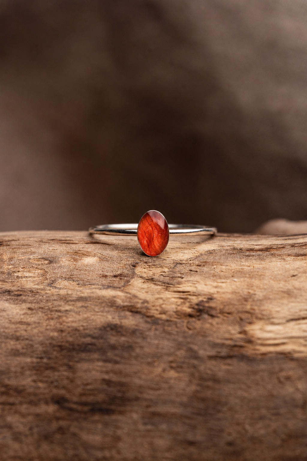 Tiger Lily Stacking Ring Silver