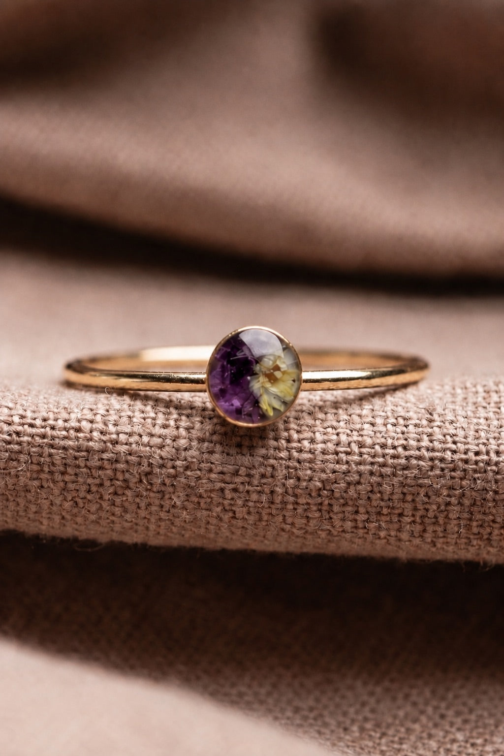 Violet Stacking Ring Gold