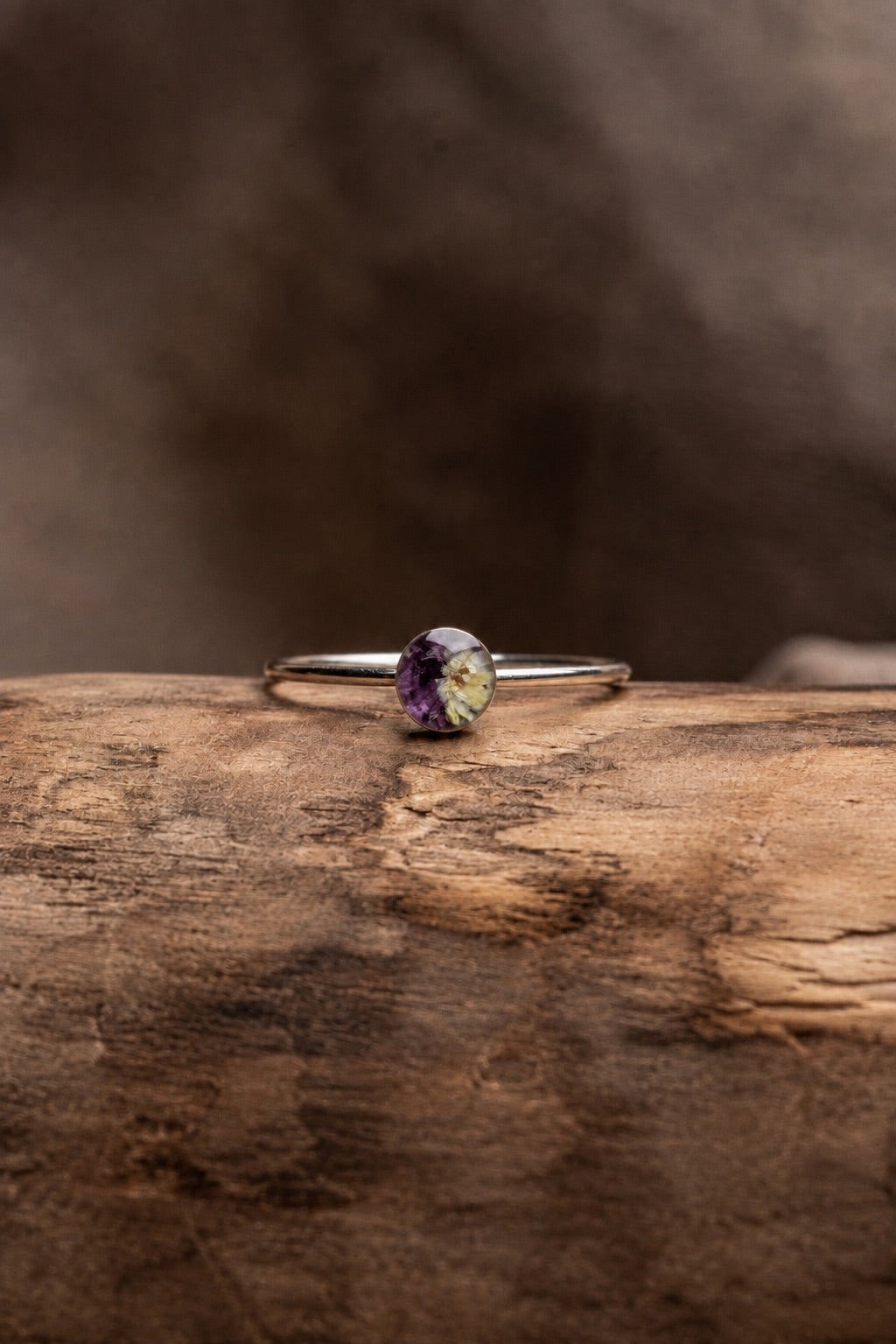 Violet Stacking Ring Silver