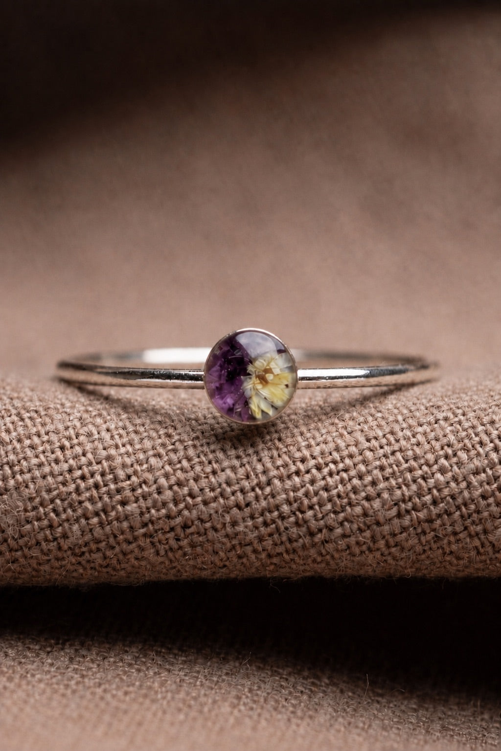 Violet Stacking Ring Silver