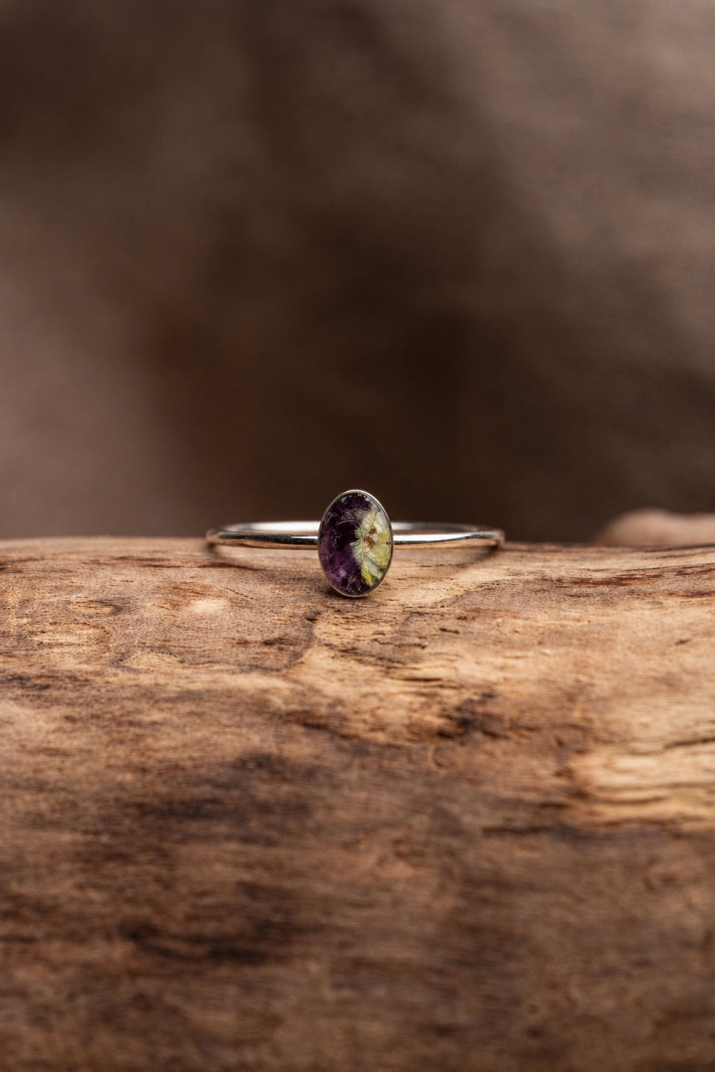 Violet Stacking Ring Silver