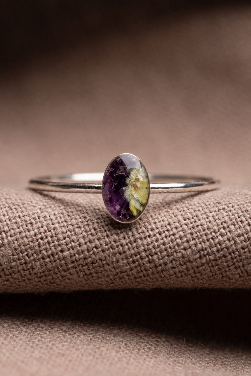 Violet Stacking Ring Silver