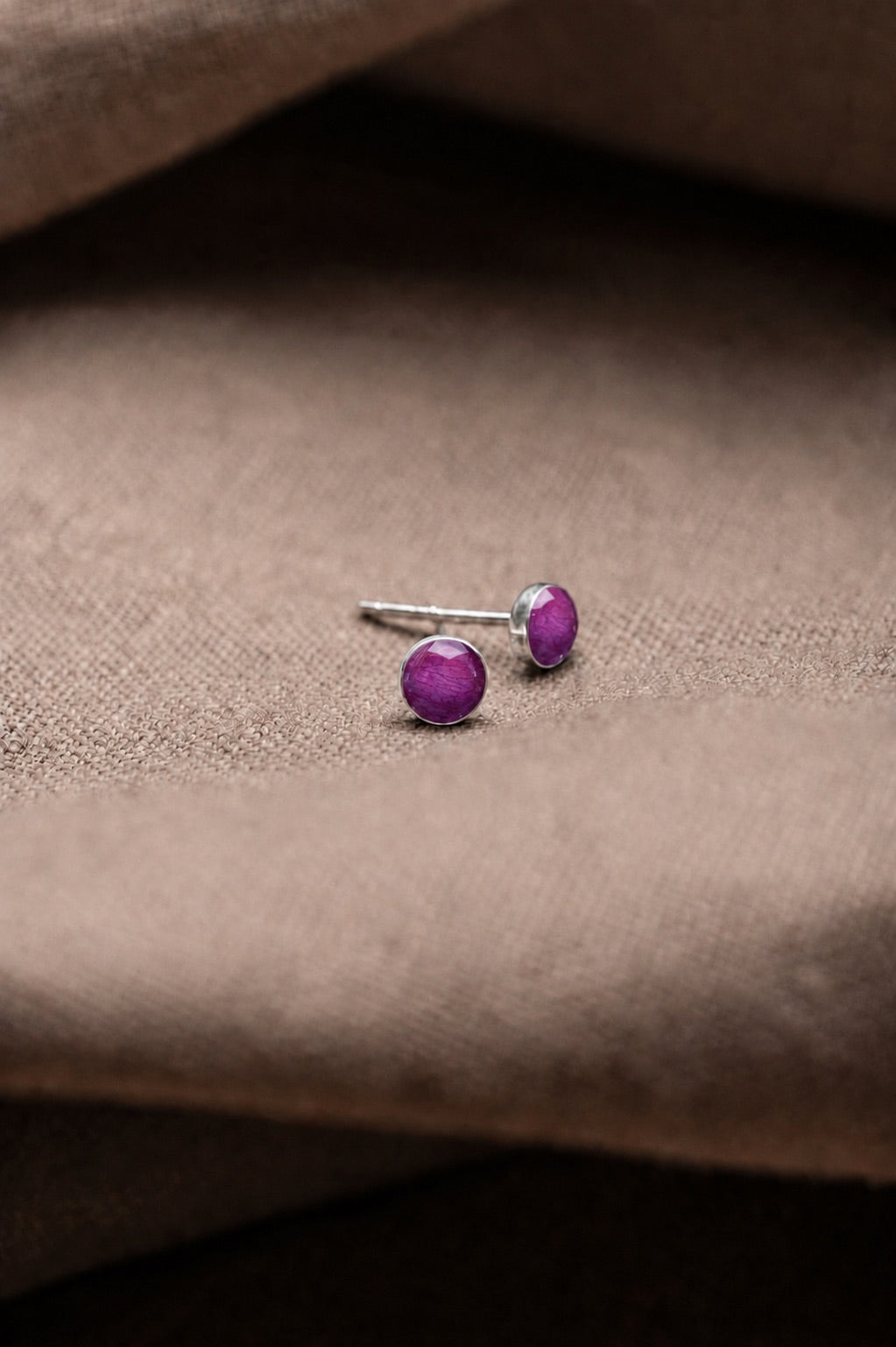 Wild Rose Stud Earrings Silver