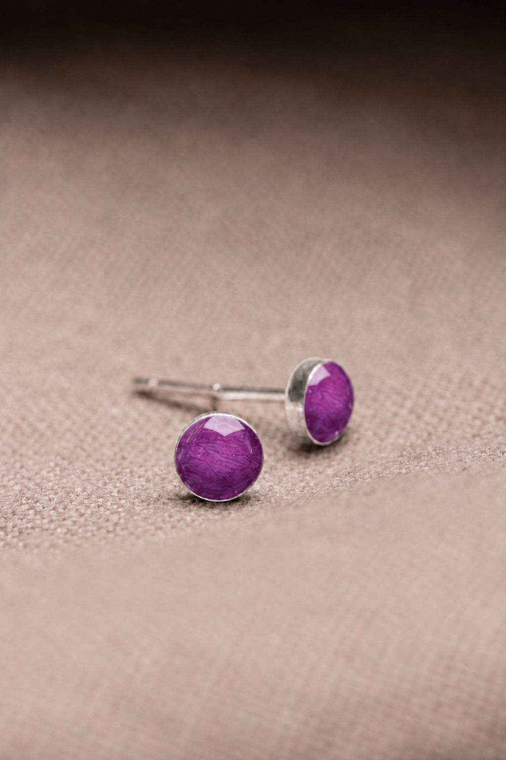 Wild Rose Stud Earrings Silver