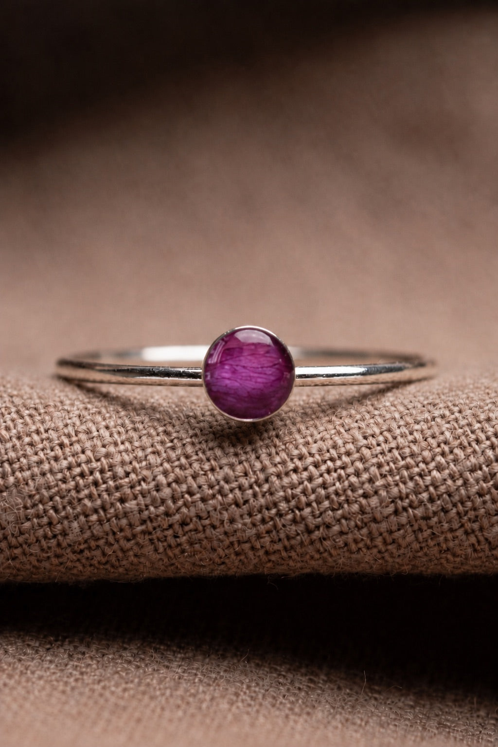 Wild Rose Stacking Ring Silver