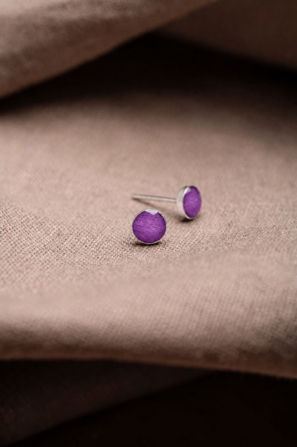 Wild Rose Stud Earrings Silver