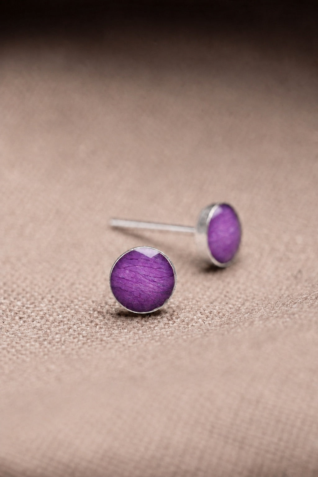 Wild Rose Stud Earrings Silver