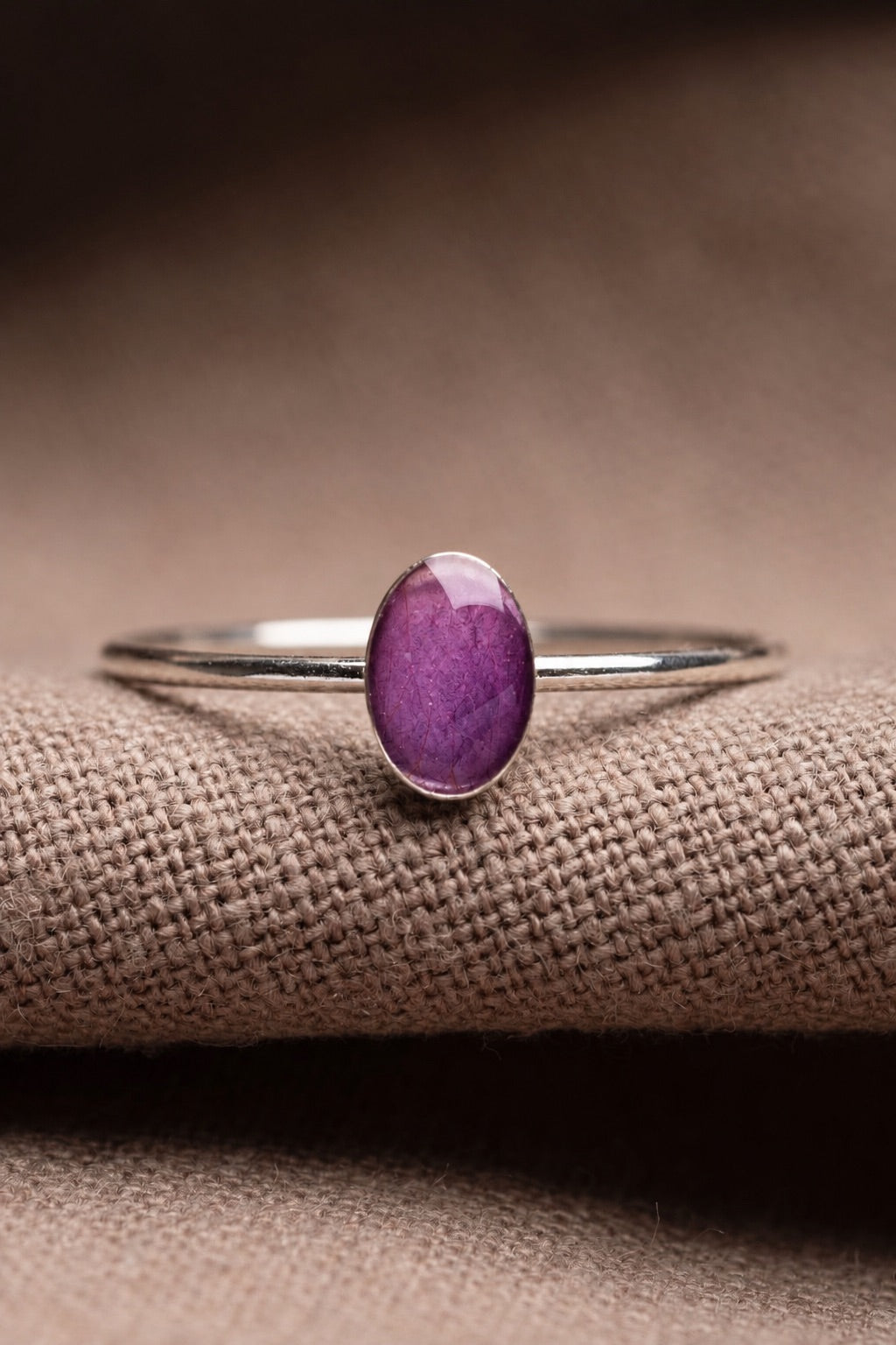 Wild Rose Stacking Ring Silver